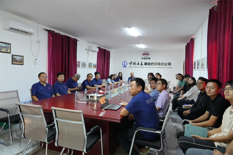 活动现场。中土东非桑岛分公司供图